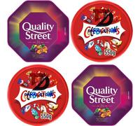 2 x Quality Street 2 x Celebrations Assorted Chocolates and Toffees, 550g