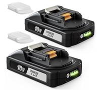 2 x Quantrex 18V 5.0 Ah Li-Ion Replacement Battery for Makita Batteries BL1860B BL1850B BL1840B BL1830B BL1820B BL1815N with Fuel Indicator and Tool Batteries