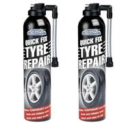 2 X QUICK FIX CAR EMERGENCY FLAT TYRE INFLATE PUNCTURE REPAIR KIT