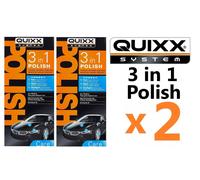 2 x QUIXX 3 In 1 Car Polish - Restores Seals Protects & Conditions