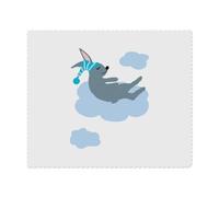2 x 'Rabbit Asleep Floating On A Cloud' Microfibre Lens/Glasses Cleaning Cloths (LC00029058)