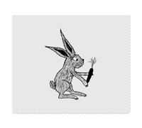 2 x 'Rabbit Eating A Carrot' Microfibre Lens/Glasses Cleaning Cloths (LC00026770)