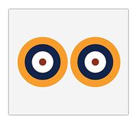 2 x RAF Type A1 Roundel Circle Car Bumper Mirror Van Lorry Vinyl Sticker