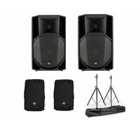 2 x RCF ART 712-A MK4 12" 2800W Powered PA Speaker + Stands + Cover 3Yr Warranty