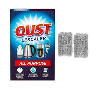 2 x Re-Usable Kettle Descaler Ball Durable Long Life Stainless Steel- Remove Limescale & Prevent Furring along with 3 Oust Descaler Sachets