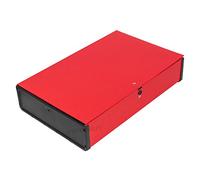 2 x Red A4/Foolscap Lock Spring Box Files 70mm Document Paper Storage Folder