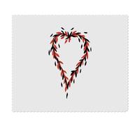 2 x 'Red And Black Heart Wreath' Microfibre Lens/Glasses Cleaning Cloths (LC00027568)