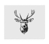 2 x 'Red Deer Stag' Microfibre Lens/Glasses Cleaning Cloths (LC00029332)
