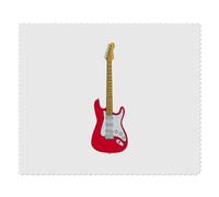 2 x 'Red Electric Guitar' Microfibre Lens/Glasses Cleaning Cloths (LC00010420)