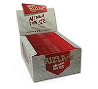 2 X Red King Size Narrow Cigarette Rolling Papers - 5 Packets