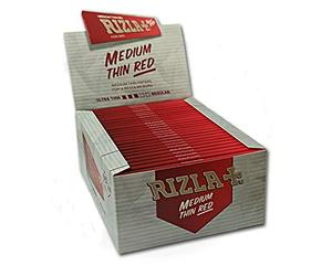 2 X Red King Size Narrow Cigarette Rolling Papers - 5 Packets