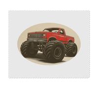2 x 'Red Monster Truck' Microfibre Lens/Glasses Cleaning Cloths (LC00031312)
