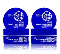 2 X RED ONE AQUA HAIR GEL WAX FULL FORCE MAXIMUM CONTROL - 150ML (TWO TUBS)