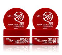 2 X RED ONE AQUA HAIR GEL WAX FULL FORCE MAXIMUM CONTROL - 150ML (TWO TUBS)