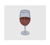2 x 'Red Wine Glass' Microfibre Lens/Glasses Cleaning Cloths (LC00027341)