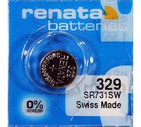 2 x Renata 329 Watch Battery Swiss Made Silver Oxide 1.5 v Also = SR731SW, V329, D329, GP329, 329