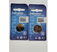 2 X Renata CR2016 3V Lithium Coin Cell Battery x1