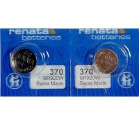 2 x Renata watch batteries, made in Switzerland, mercury-free, 1.55 V Renata button battery, long-lasting, various models