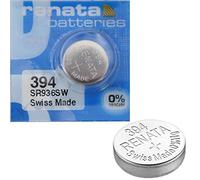 2 x Renata Wrist Watch battery - Swiss Made - Batteries Cells Silver Oxide 0% Mercury Free Button Cell 1.55v Renata Long Life Batteries (394 (SR936SW))