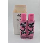2 X Renbow Crazy Color Semi Permanent Hair Cream 100ml, Black