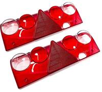 2 x Replacement Lenses for Rear Light Set Compatible with Schmitz Europoint 2 Cargobull Truck Trailer 1011445 Right + Left
