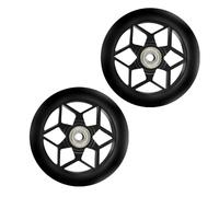 2 x Replacement Stunt Scooter Wheels with ABEC-9 Bearing, 110 mm, Fits Most Scooters and Kick Scooters (Black)