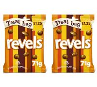 2 x Revels Milk Chocolate Treat Bag £1.25 PMP 71g Treal Share for Women Man & KIds By Experts Supplies