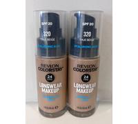 2 x Revlon Colorstay 24Hrs Longwear Makeup Normal/Dry skin - 320 True Beige