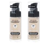 2 x Revlon Colorstay Pump 24HR Make Up SPF15 Comb/Oily Skin 30ml - Natural Beige