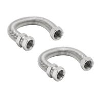 2 x Ridgeline Tap Connector - 15mm Copper Compression x 1/2″ BSP Female, 500mm - FC-CC15-12-500 (Two Pack)