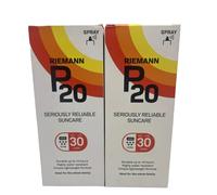 2 x Riemann P20 Once a Day SPF 30 Sun Protection Spray 200ml