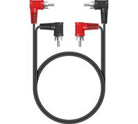 2 x Right Angled Phono Plug to 2 x Right Angled Phono Plugs,