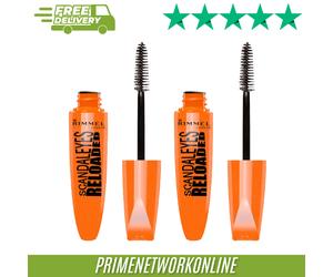 2 X Rimmel London Scandaleyes Reloaded Mascara - Black 12ml 100% ORIGINAL ⭐⭐⭐⭐⭐