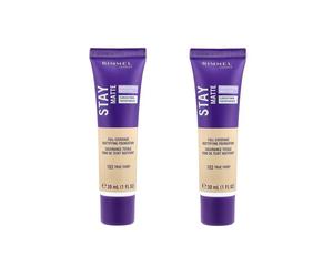 2 X Rimmel London Stay Matte Full Coverage Mattifying Foundation 103 True Ivory