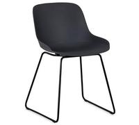 2 x Rocco Dark Grey Plastic Dining Chairs