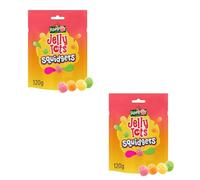 2 x Rowntree’s Jelly Tots Squidgers Sweets Sharing Bags 120g - 4 fruit flavours - raspberry, apple, pineapple and orange
