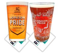 2 x Roxley Fullers London Pride X2 Mix Glasses Lager Beer Glass