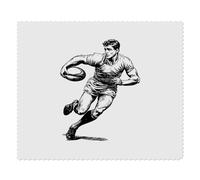 2 x 'Rugby Player Running' Microfibre Lens/Glasses Cleaning Cloths (LC00029870)