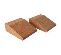 2 x Ruth White Yoga Products Non-Slip Pocket Size Cork Mini Wedge Supports