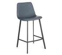 2 x Ryan Vintage Blue PU Counter Stool