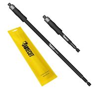 2 x SabreCut SCP14CSAK01 110mm & 260mm 2 in 1 Combi Bit Holder Socket Adapters - Magnetic Bit Retention Quick Change Sliding Sleeve, Impact Rated Steel 1/4" Hex Shank & 1/4" Square Drive