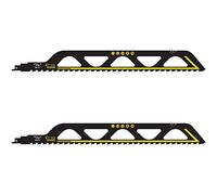 2 x SabreCut SCRS2243HM_2 Tungsten Carbide 455mm 2 TPI S2243HM Large Bricks Poroton Fibre Cement Concrete Straight Cutting Reciprocating Sabre Saw