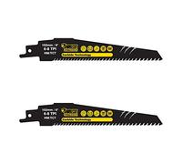 2 x SabreCut SCRS956XHM_2 Tungsten Carbide 152mm Variable 6-8 TPI S956XHM Very Fast Wood and Plastic Cutting Reciprocating Sabre Saw Blades