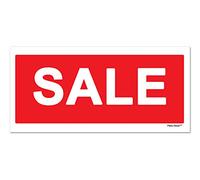 2 x - SALE - Promotion Info Sign Label Removable Self Adhesive Waterproof Durable Vinyl Label Sticker 225mm x 106mm