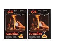 12 x Samba Firelighters Fire Starter Cubes Indoor Outdoor BBQ Wood Burner 64 Blocks