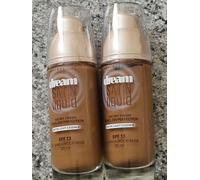 2 x SANDLEWOOD BEIGE MAYBELLINE DREAM SATIN LIQUID FOUNDATION - 30ml