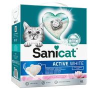 2 x Sanicat Cat Litter - 20% Off! * - Active White Lotus Flower Clumping (2 x 6l)