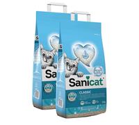 2 x Sanicat Classic Marseille Soap Non Clumping Cat Litter - 10Ltr - M