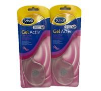 2 x SCHOLL Gel Activ Open Shoes Insoles, Invisible Comfort Size UK 3-7.5