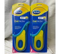 2 X SCHOLL Gel Active Everyday Insoles for Women Size 3-7.5
